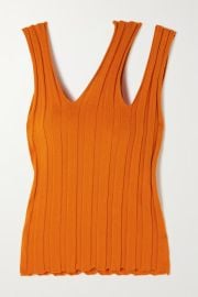 Orange Adler cutout ribbed merino wool tank  BASERANGE  NET-A-PORTER at Net a Porter